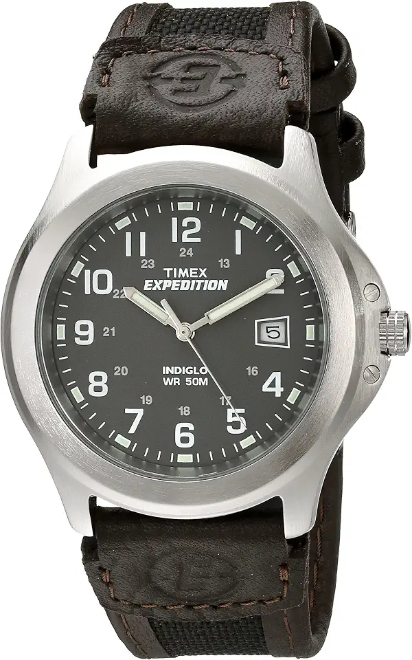 Timex Expedition Metal Field 40mm Men’s Analog Watch | Luminous Hands | 24 Hour Time | Quick Date Function | Rugged Outdoor Watch | 50M Water Resistance