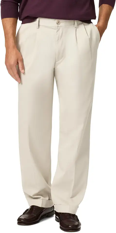 Dockers Mens Relaxed Fit Comfort Khaki Pants - Pleated