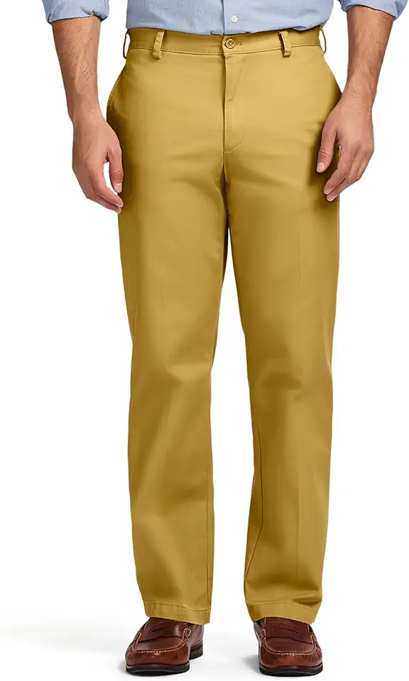 Izod Mens American Chino Flat Front Classic Fit Pant