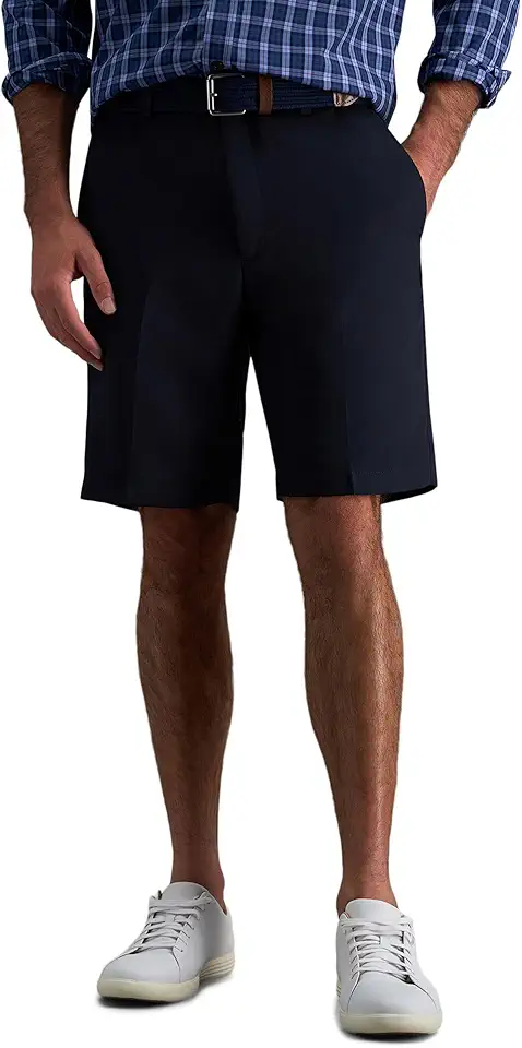 Haggar mens Cool 18 Classic Fit Expandable Waist Short Regular and Big & Tall Sizes