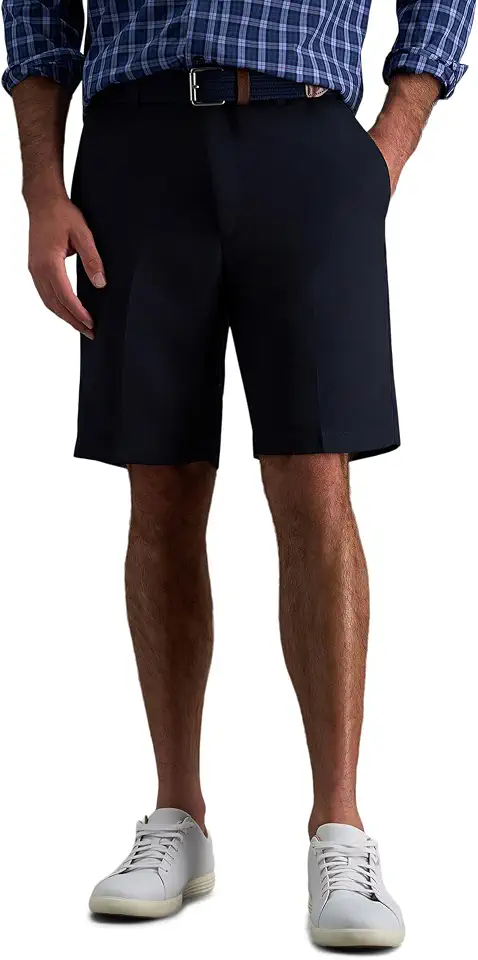 Haggar mens Cool 18 Classic Fit Expandable Waist Short Regular and Big & Tall Sizes