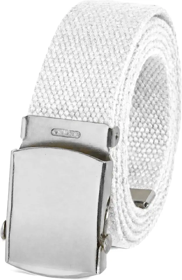 BC Belts Canvas Web Belt with Chrome Buckle 54" Long