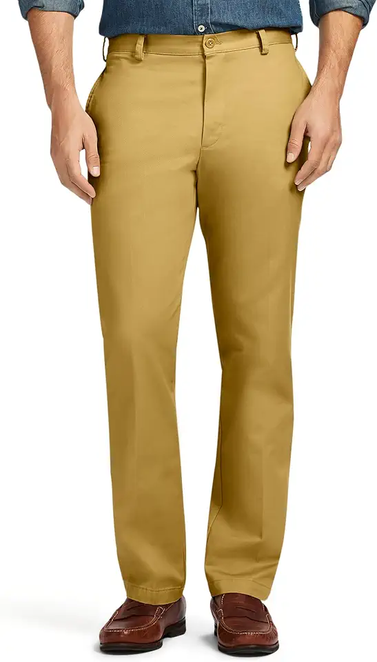 Izod Men's American Chino Flat Front Slim Fit Pant
