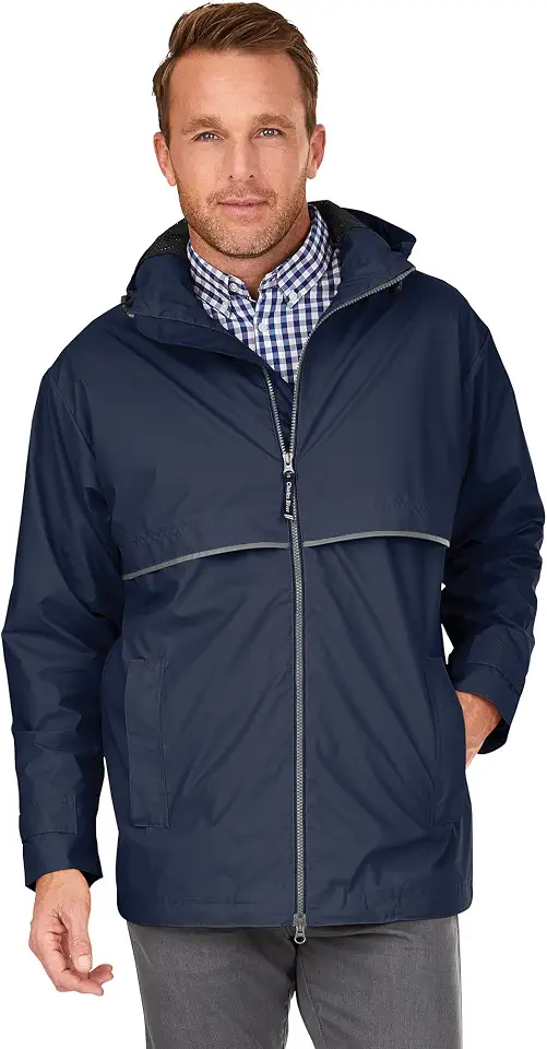 Charles River Men's New Englander Waterproof Rain Jacket (Reg & Ext Sizes)