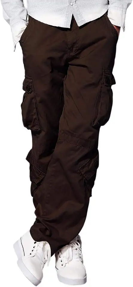 Men's Dark Brown Straight Leather Pants