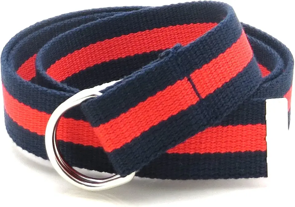 BC Belts Canvas Web Belt for Men & Women - 1.25” Adjustable D-Ring Buckle | Double Ring Military Style Webbing Strap