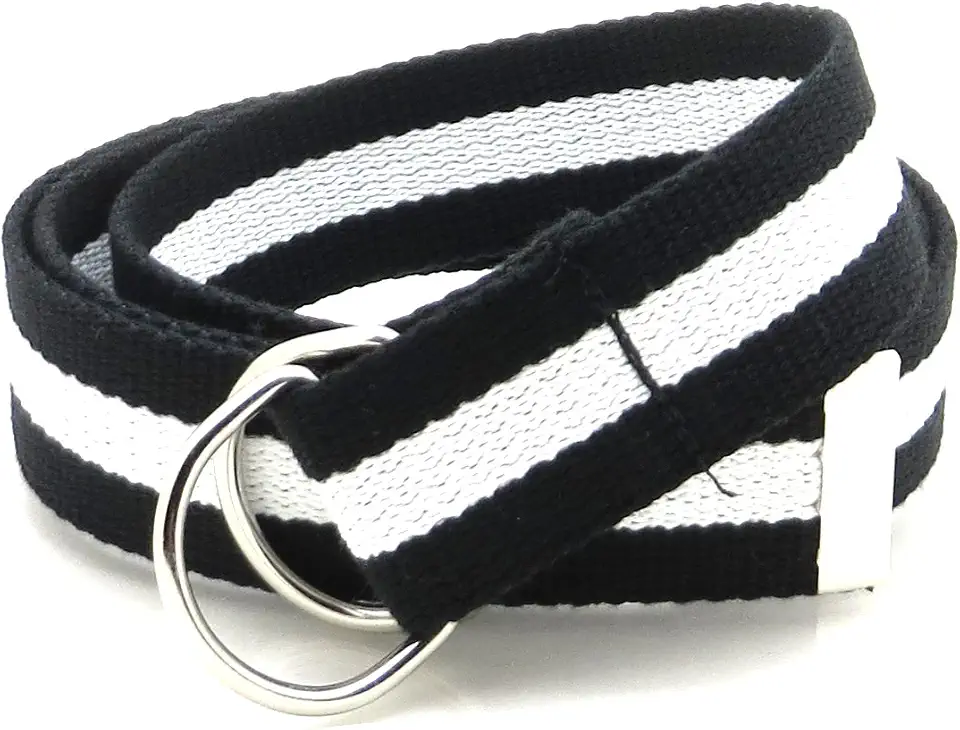 BC Belts Canvas Web Belt for Men & Women - 1.25” Adjustable D-Ring Buckle | Double Ring Military Style Webbing Strap