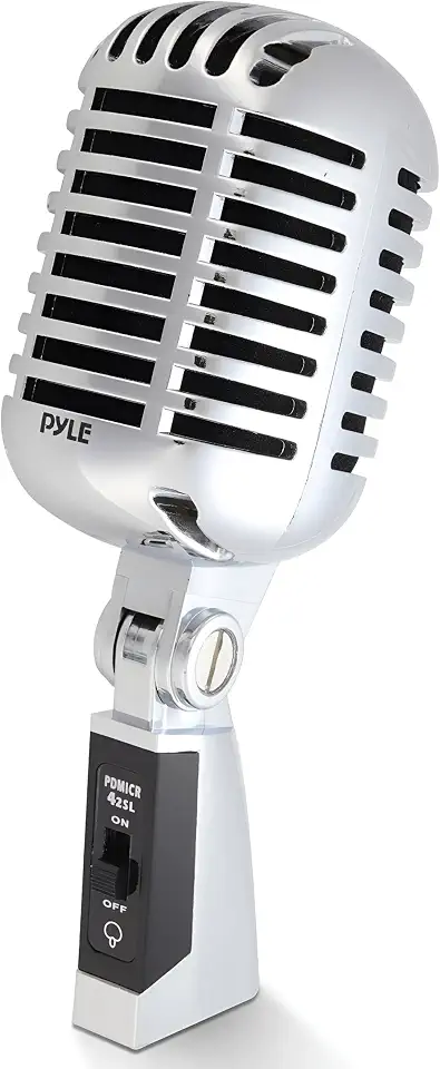 Men's Vintage Chrome Dynamic Vocal Microphone
