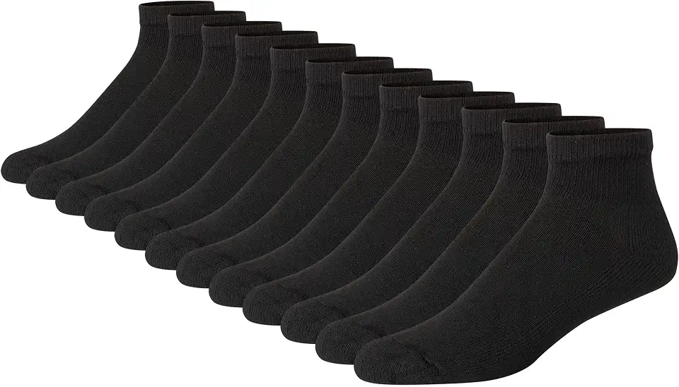Hanes Men's Double Tough Ankle Socks | Moisture Wicking Socks, Multipack