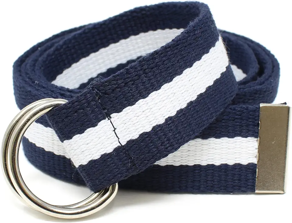 BC Belts Canvas Web Belt for Men & Women - 1.25” Adjustable D-Ring Buckle