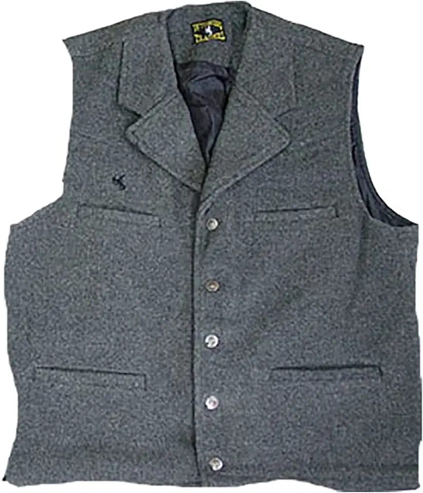 WYOMING TRADERS Mens Buckaroo Wool Vest, Regular