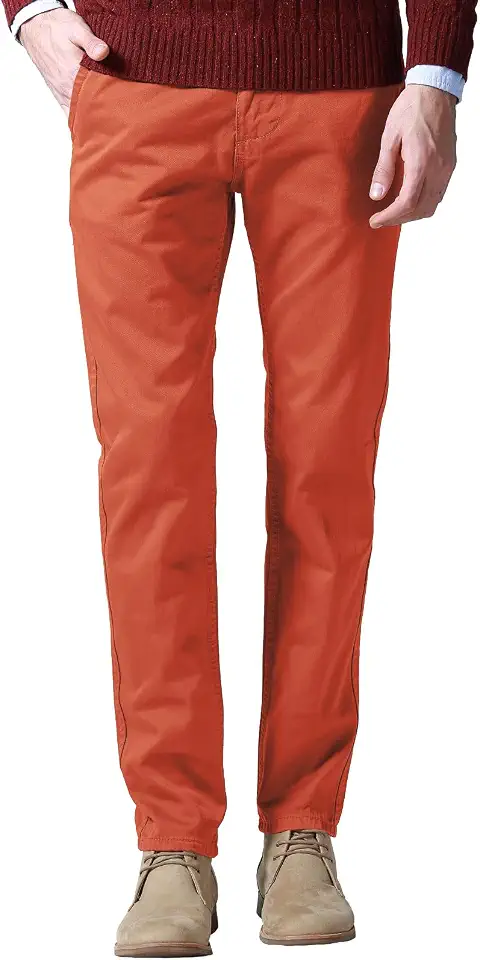 Match Mens Regular-Fit Casual Flat Front Chino Pants