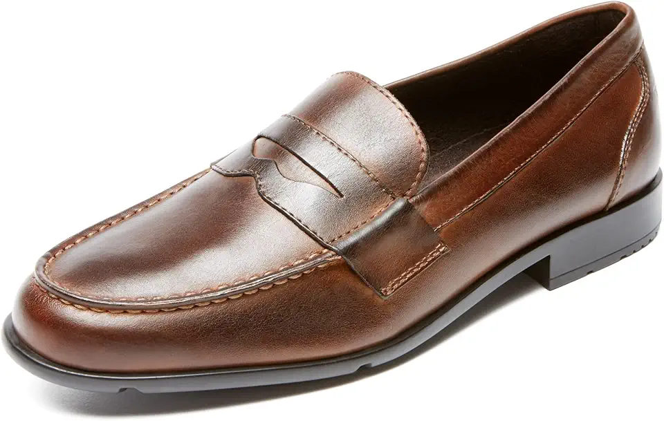 Men's Brown Leather Penny Loafers