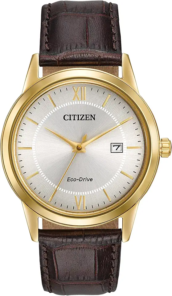 Men's Classic Brown Leather Strap Watch