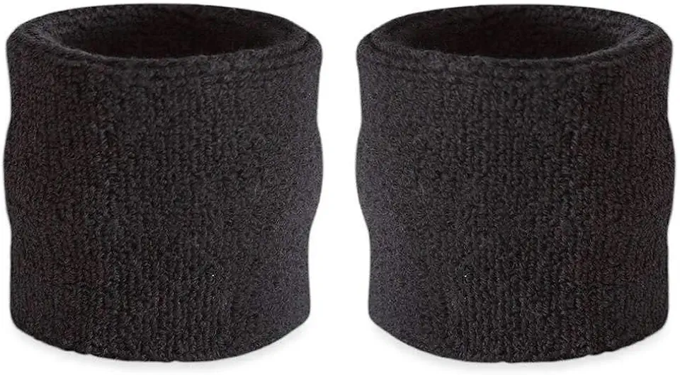 Suddora Wrist Sweatbands, Absorbent and Breathable Thick Cotton Bands for Working Out, Gymnastics, Basketball, Tennis, and Football, Multiuse Wristbands for Costumes and Cosplay