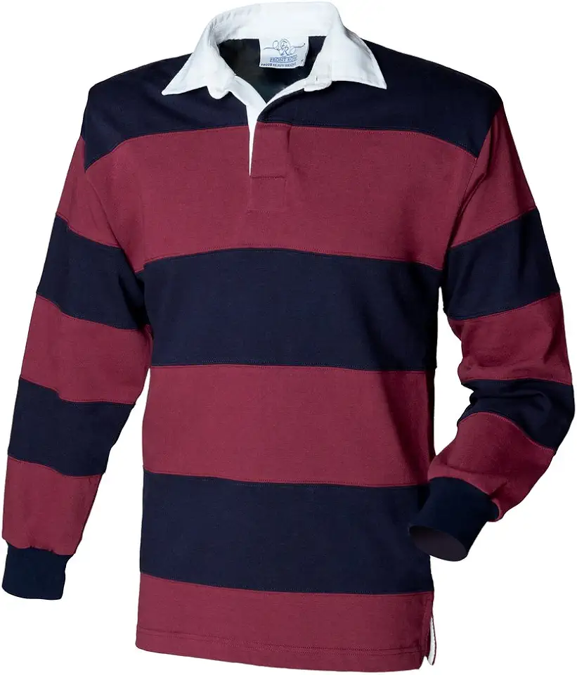 Front Row Sewn Stripe Long Sleeve Rugby Shirt