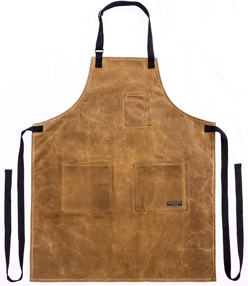 Readywares Utility Apron | Heavy Duty Waxed Canvas Grilling Chef Apron