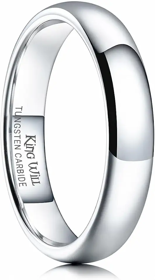 King Will Tungsten Carbide Wedding Band for Men Women Promise Rings