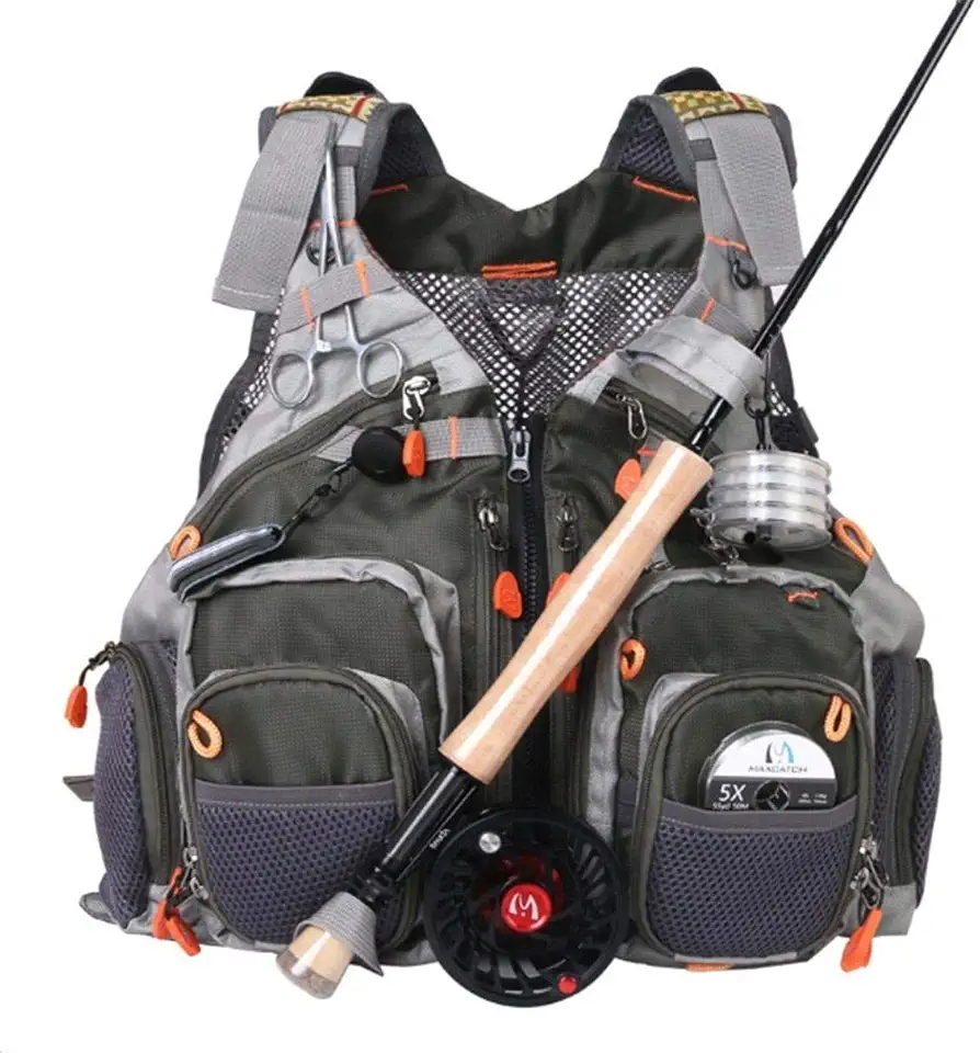 M MAXIMUMCATCH Maxcatch Fly Fishing Vest Pack for Men and Women Adjustable Outdoor Fishing (Vest/Sling Pack/Backpack)