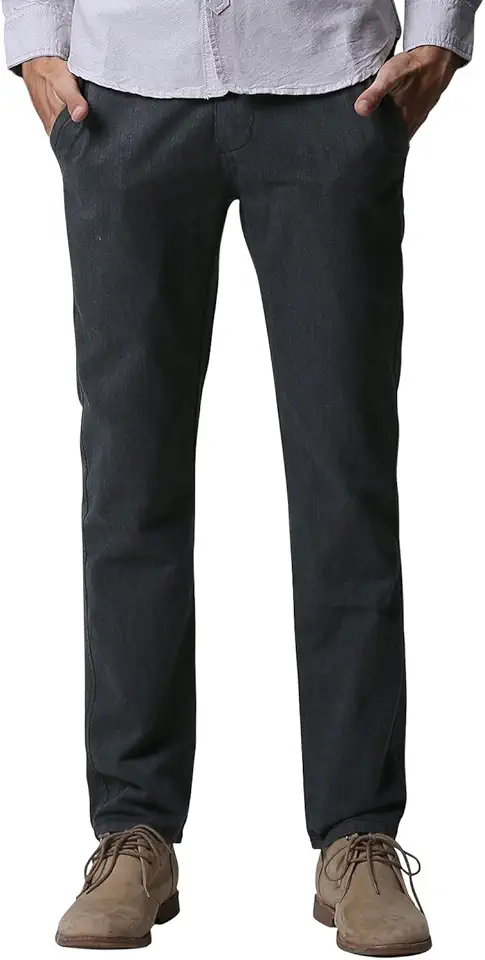 Match Mens Regular-Fit Casual Flat Front Chino Pants