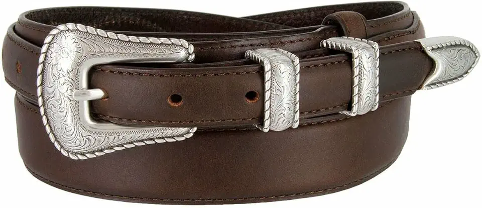 Belts.com Western Buckle Belt Oil Tanned Genuine Leather Ranger Belt 1-3/8"(35mm) Taper to 3/4"(19mm) Wide-Multiple choices