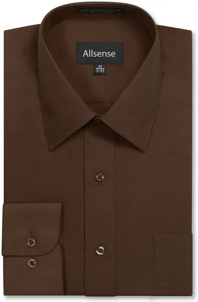 Allsense Men's Regular-Fit Long-Sleeve Dress Shirt