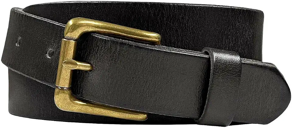 Belts.com Men's Full Grain Genuine Leather One Piece Casual Dress Belt or Punk Star/Studded Jean Belt, 1-1/8"(30mm) wide