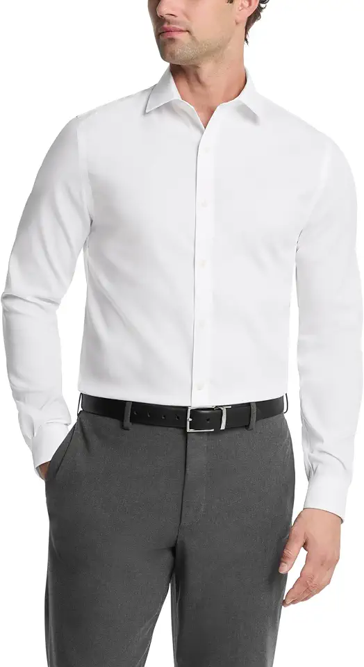 Tommy Hilfiger Men's Slim Fit Non Iron Solid Dress Shirt