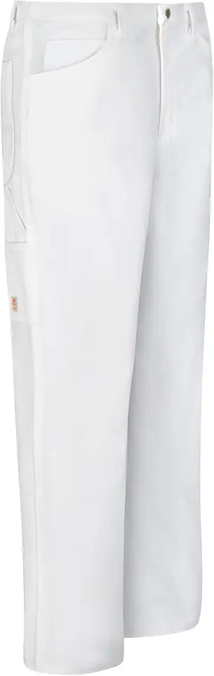 Men's White Double Knee Carpenter Pants