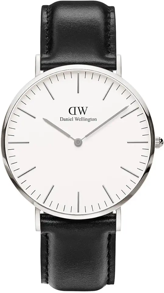 Daniel Wellington Classic Men’s Watch - 36mm - 40mm Case, Japanese Quartz Movement, Leather Strap, Water Resistant, Analog Watch for Men - Sheffield