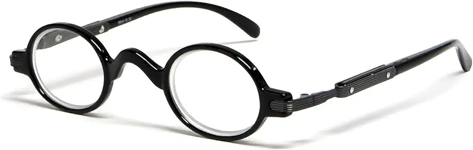 Calabria Unisex R314/R501S Metal Vintage Round Reading Glasses – Classic Professor Style Readers with Retro Frame Design