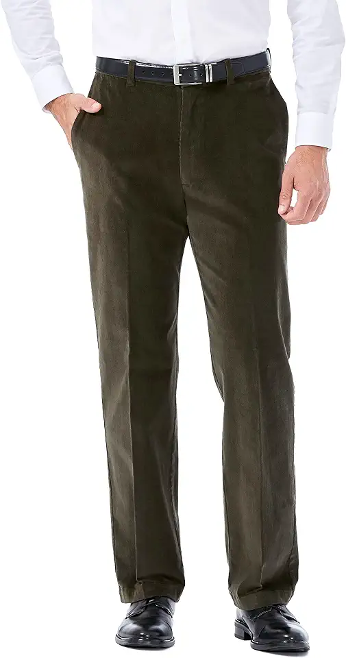 Haggar Men’s Classic Fit Premium Stretch Corduroy Pant