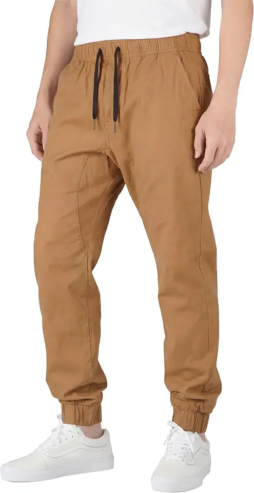 ITALYMORN Khaki Joggers Men Stretch Casual Slim Fit Chino Pants Cotton