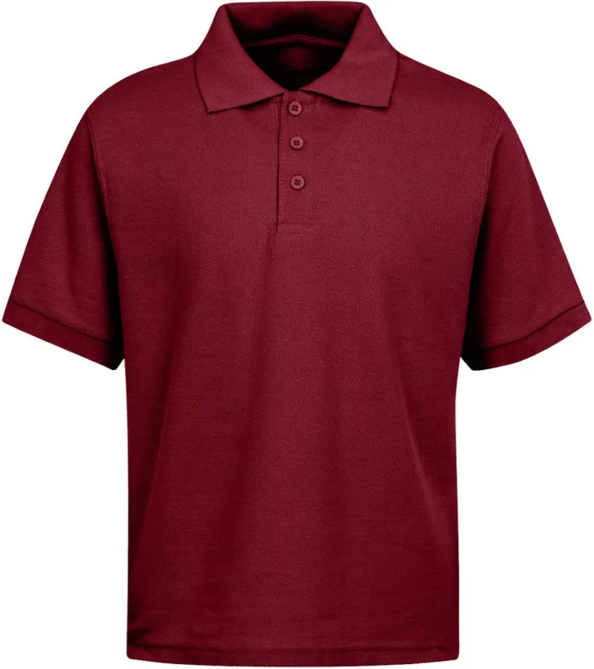 Men's Burgundy Silk Blend Polo Shirt
