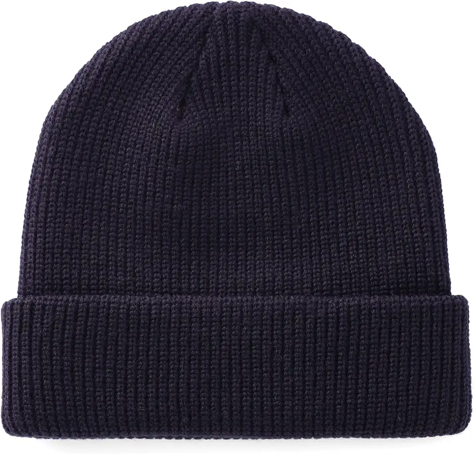 Men's Navy Ribbed Knit Beanie