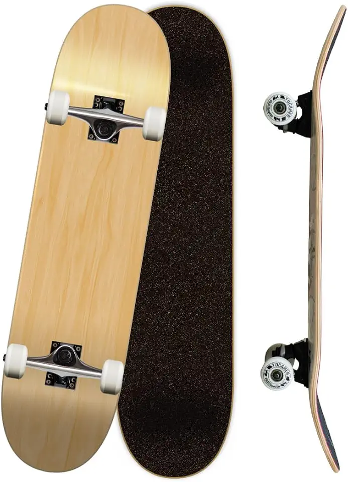 Pro Yocaher Complete Skateboard 7.75" Natural, Black, Checker, Camo & More