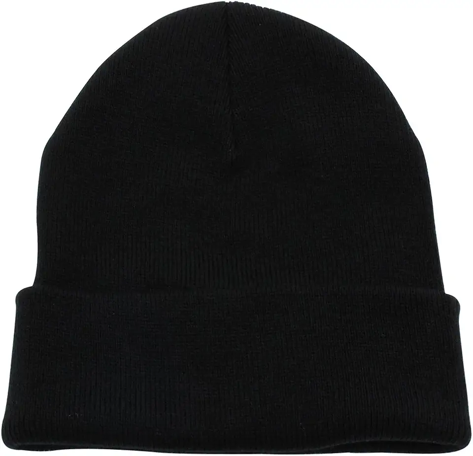 Top Level Beanie Men Women - Unisex Cuffed Plain Skull Knit Hat Cap