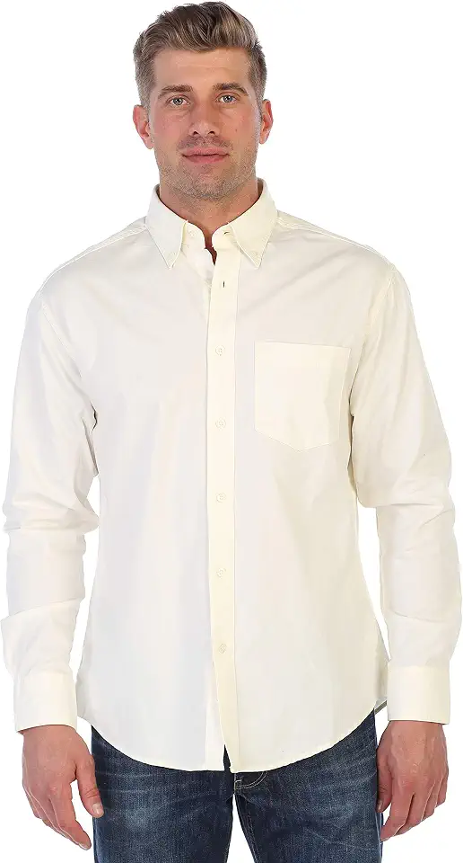 Gioberti Mens 100% Cotton Long Sleeve Casual Twill Oxford Shirt