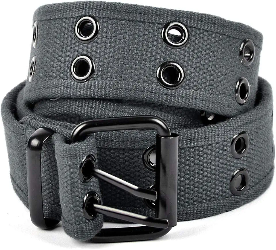 Boxed Gifts Parquet Casual Canvas Belt - Double Hole, Double Grommets for Men & Women