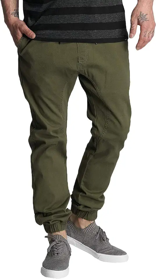 Men's Olive Green Climbing Jogger Pants