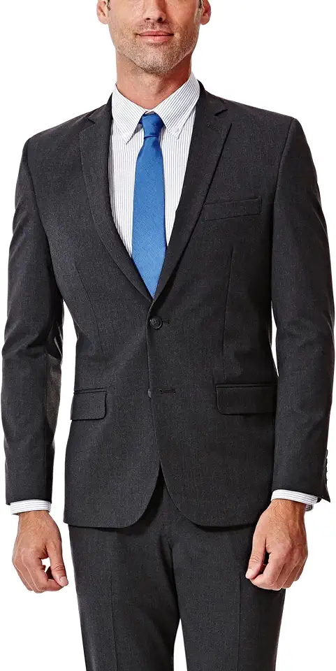 J.M. Haggar Men's Premium Performance Stretch Stria Slim Fit 2-Button Suit Separate Coat