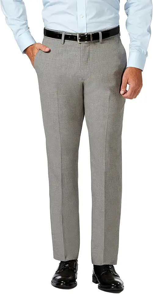 Haggar Men's Haggar Men’s Jmh 4-Way Stretch Slim Fit Flat Front Dress Pant