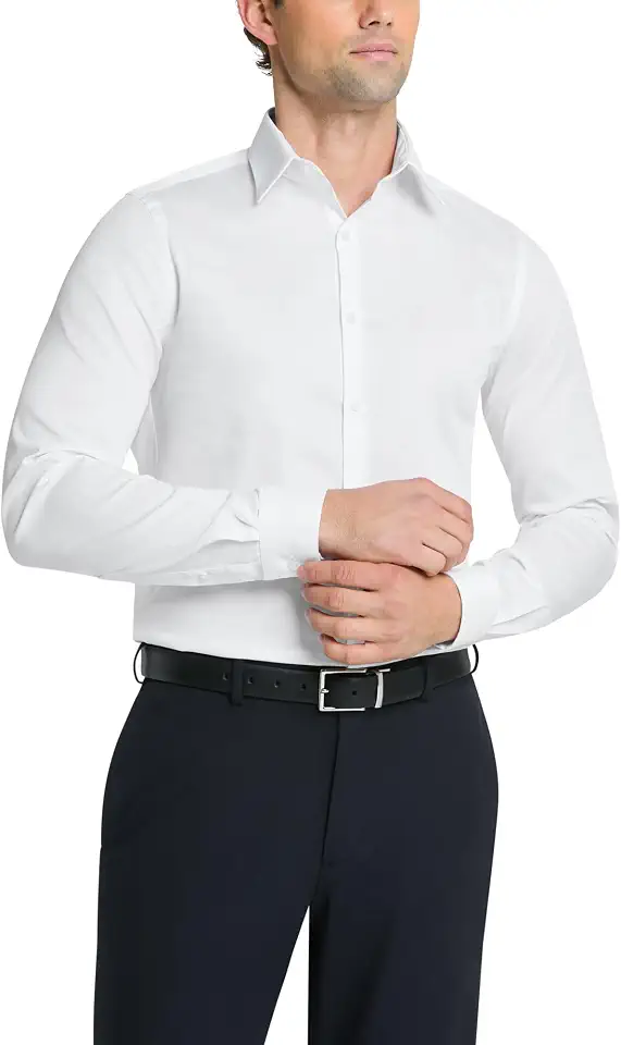 Van Heusen Men's Dress Shirt Slim Fit Flex Collar Stretch Solid