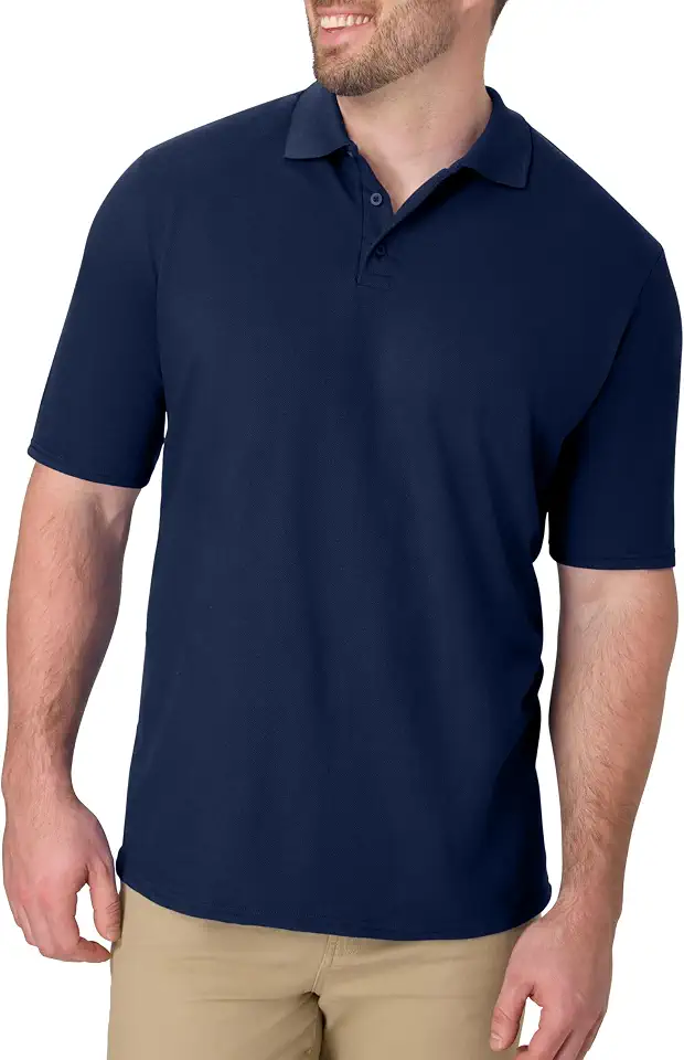 Hanes Men’s X-Temp Short Sleeve Polo Shirt, Midweight Men's Shirt