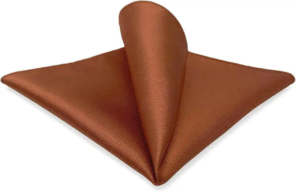 S&W SHLAX&WING Mens Pocket Square Solid Color Plain Blue Red Grey Large for Suit