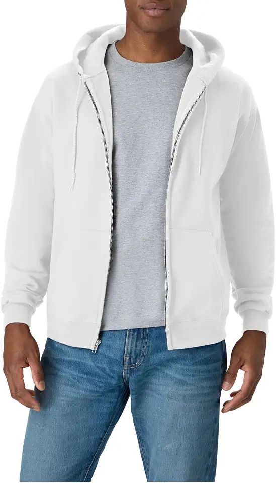 Hanes Men's Zip-up Hoodie, Ecosmart Fleece Full-zip Hoodie for Men, Hooded Sweatshirt
