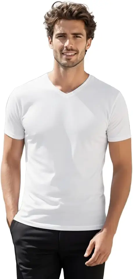 H2H Mens Casual Slim Fit T-Shirts Soft Lightweight Cotton Blend XS to 3XL