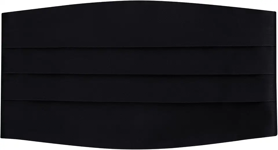 Men's Black Silk Formal Cummerbund