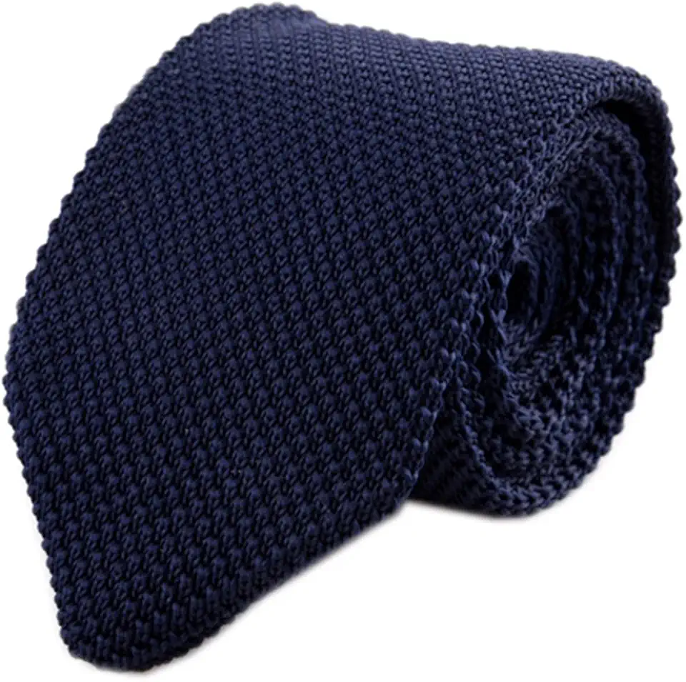 Men's Skinny Knit Tie Vintage Mixed Pattern Casual 2.4" Necktie - Various Design