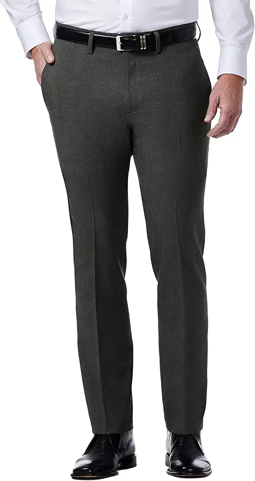 Kenneth Cole Reaction Men's Stretch Weave Slim Fit Dress Pant